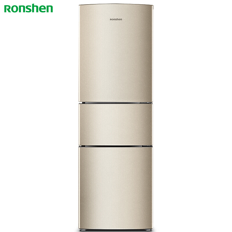 容声(Ronshen) 217升 三门冰箱 三温区 中门软冷冻 静音节能 冰箱家用小型 璀璨金外观BCD-217D11N