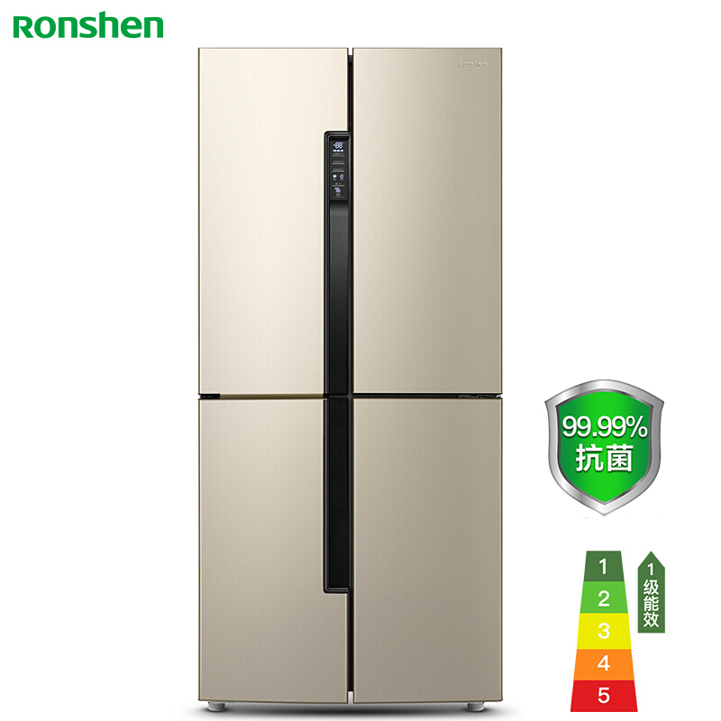 容声(Ronshen) 456升 十字对开多门冰箱 一级能效 风冷无霜 抗菌 独立宽温 干湿分储BCD-456WD11FP
