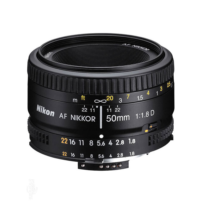 尼康（Nikon）50/1.8D 镜头 AF 50mm f/1.8D 标准人像定焦小痰盂大光圈镜头 官方标配