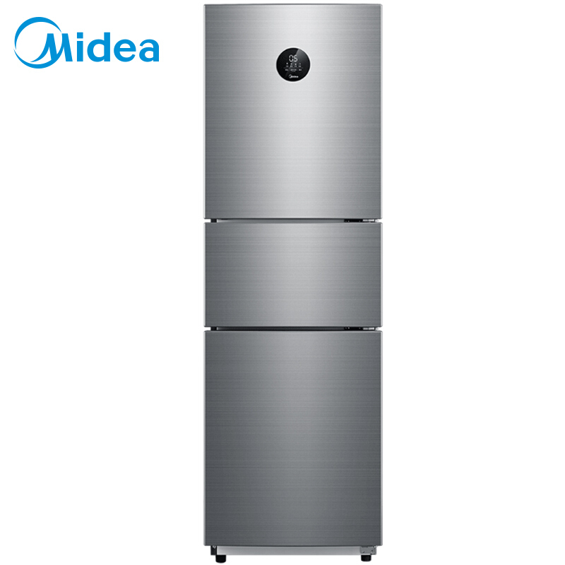 美的(Midea)260升 风冷无霜三门冰箱小型家用一级能效双变频冷藏冷冻省电节能环保保鲜 BCD-260WTPZM(E)