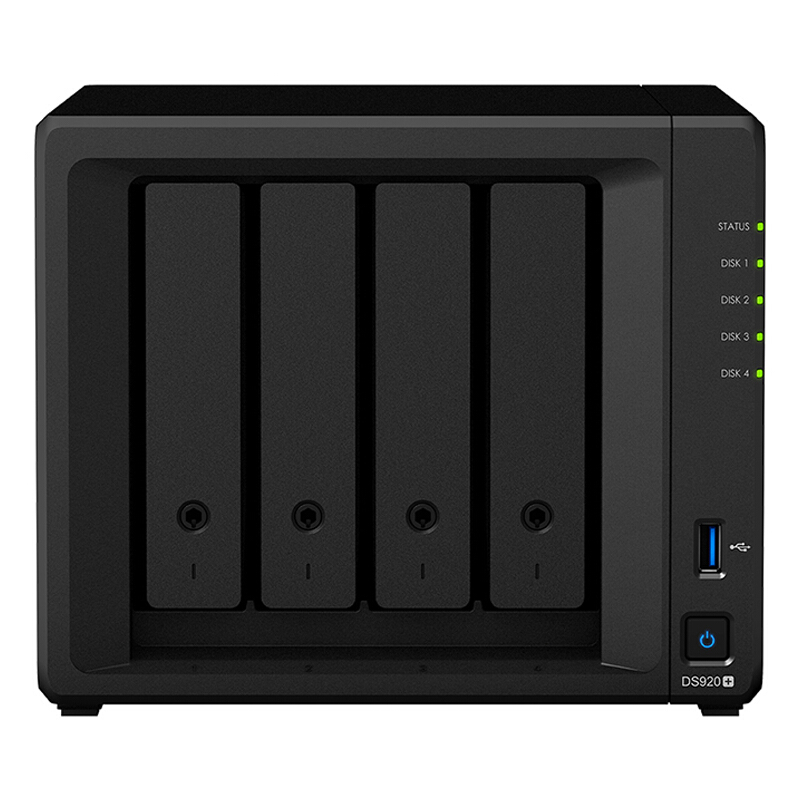 群晖DS920+ NAS网络存储服务器 网络磁盘阵列 四盘位（含10T硬盘）