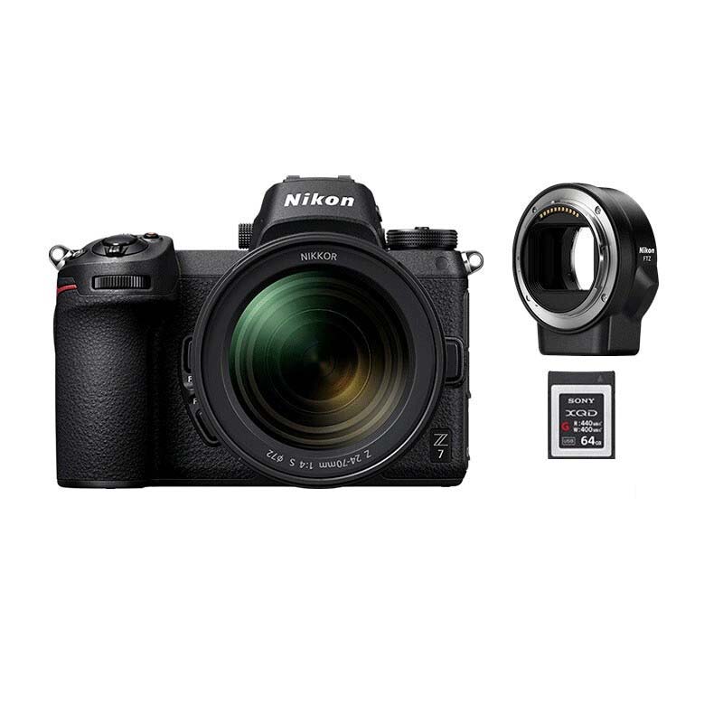 尼康（Nikon）Z 7 微单相机 数码相机 微单套机 （24-70mm f/4 微单镜头）Vlog相机 视频拍摄