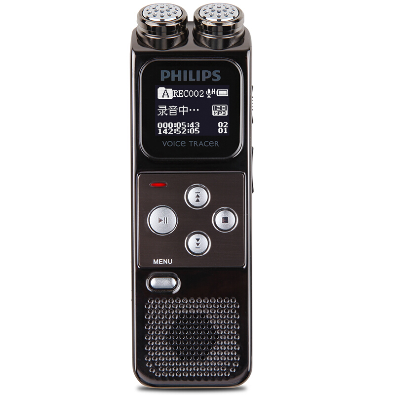 飞利浦（PHILIPS）VTR6900 8G 录音笔 学习记录 会议采访 高清录音