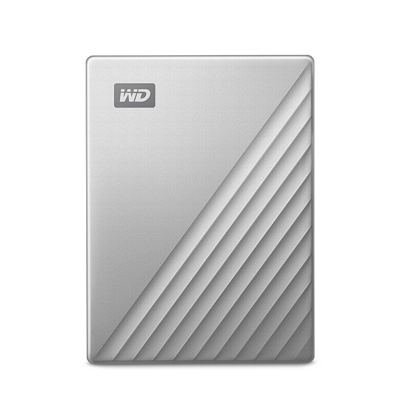 西部数据(WD)2TB Type-C移动硬盘My Passport Ultra2.5英寸 银色(密码保护 自动备份)WDBC3C0020BSL