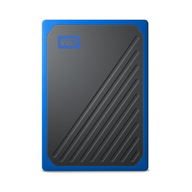 西部数据(WD)1TB USB3.0 移动硬盘 固态(PSSD)My Passport Go钴蓝色(坚固耐用 小巧便携)WDBMCG0010BBT